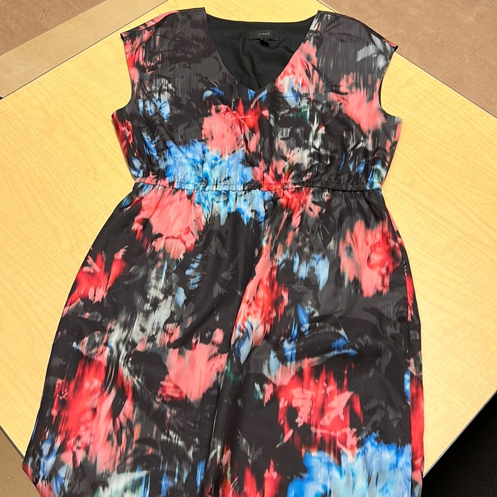 J Crew floral dress with side slits